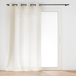 Perdeau de geam cu efect de in, 140 x 260 cm, LOGAN