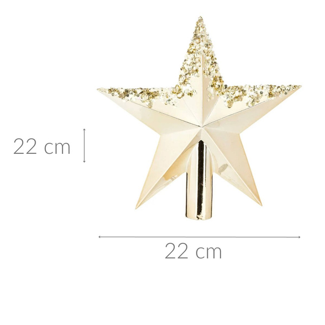 Stea pentru brad de Craciun, 22 cm