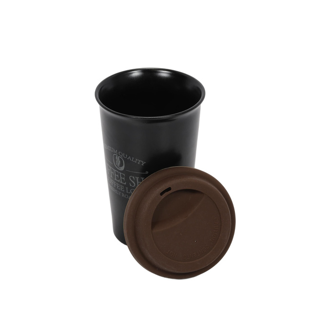 Cana de cafea pentru masina COFFEE SHOP, capac din silicon, 440 ml