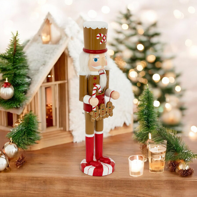 Figurina cu motiv turta dulce spargator de nuci, 38 cm