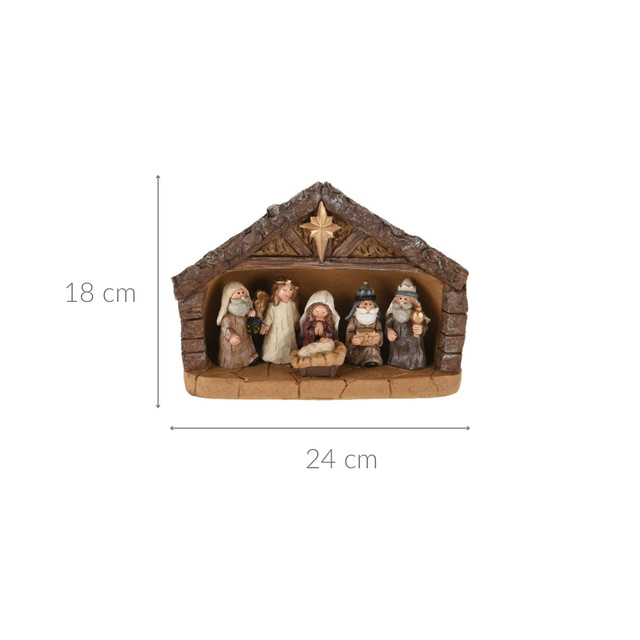 Icoană de Crăciun din polyresin, 24 x 18 cm