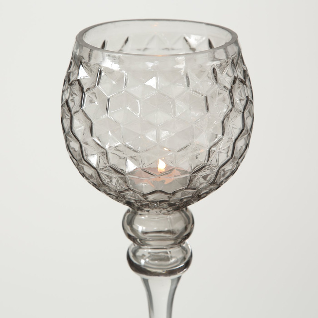 Set 3 sfeșnice din sticlă, Manou