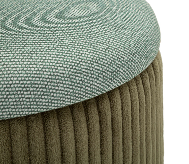 Set de 2 pufuri BOLZANO cu spațiu de depozitare ascuns și capac detașabil, Ø 38 cm & Ø 32 cm