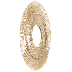 Oglindă decorativă în cadru țesut MARAL, Ø 75 cm