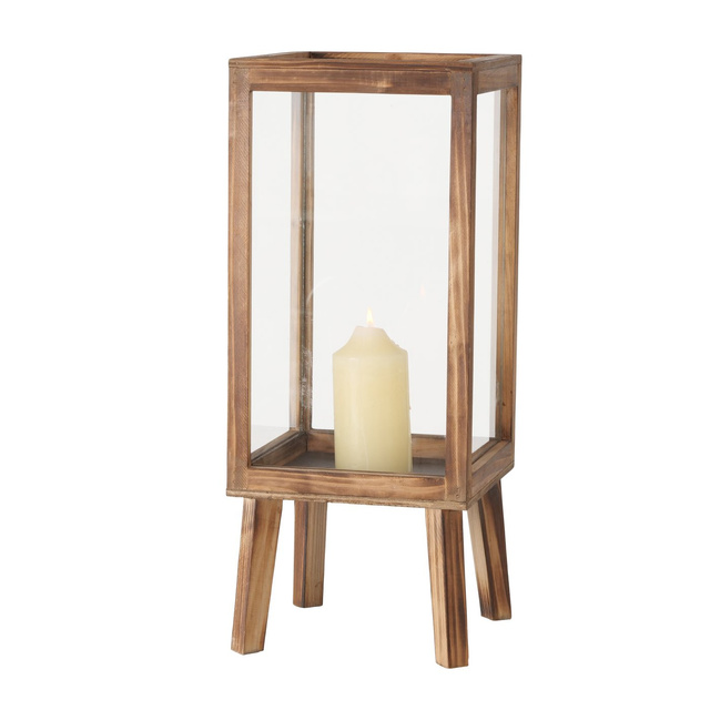 Set 2 felinare din lemn Malika