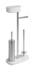 Perie WC cu suport hartie igienica RIVAZZA, 4in1, Alb, 72x32x17 cm, WENKO