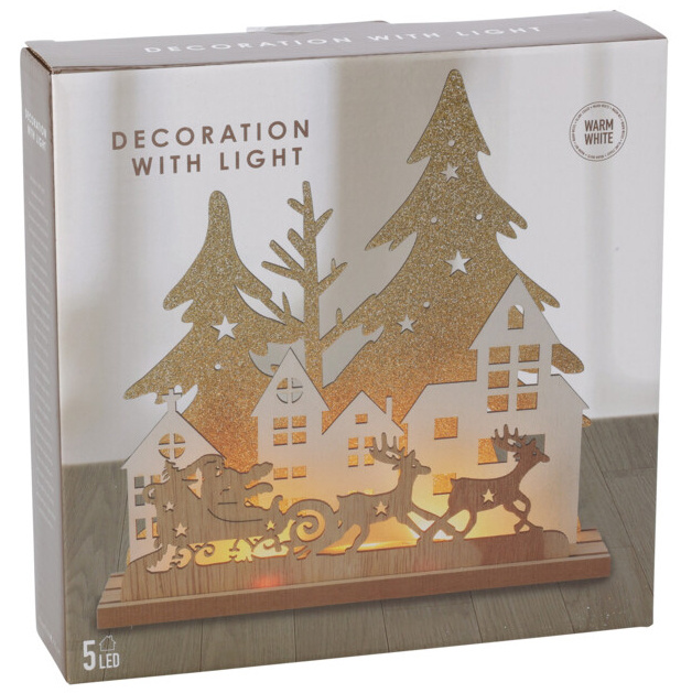 Lampă de masă LED de Crăciun, 20 cm, model 1