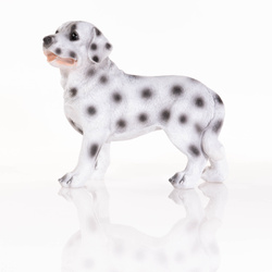 Figurina de gradina caine dalmatian, inaltime 28 cm, din piatra artificiala