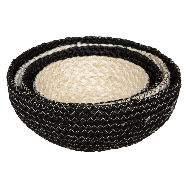 Set 4 coșuri decorative Safari, iută