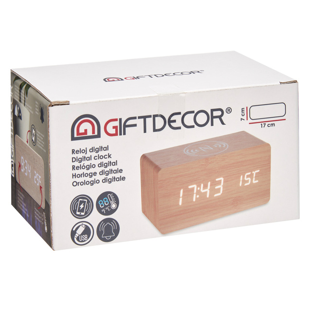 Ceas cu încărcător de telefon fără fir