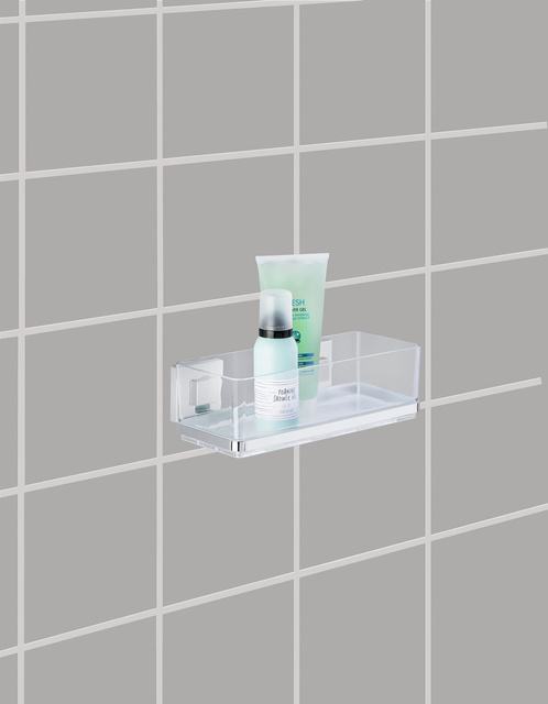 Raft baie QUADRO, Transparent, 24,5x14x8,5 cm, WENKO