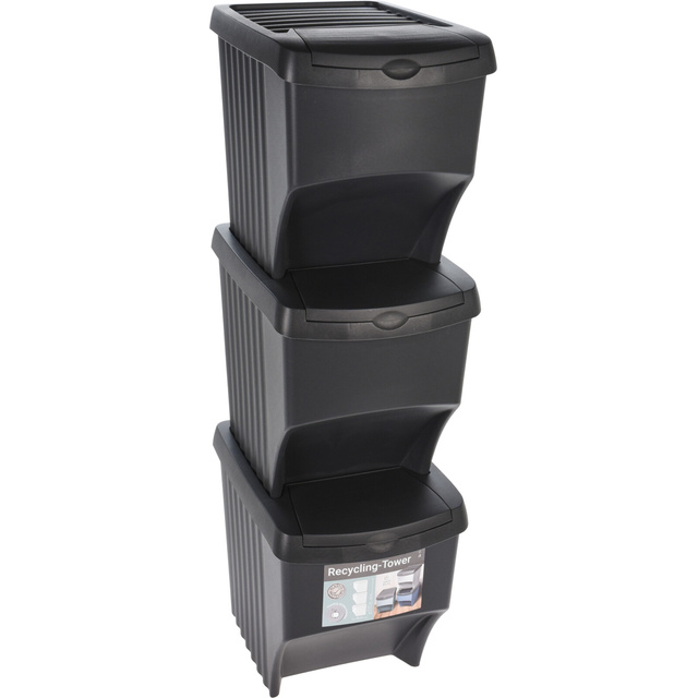 Cosuri de reciclare pentru bucatarie, sub chiuveta sau in dulap, 3 containere