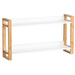 Raft de perete din bambus FINJA, pe două niveluri, alb, Wenko