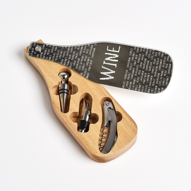 Accesorii vin, 4 elemente, 10 x 28 x 3 cm, ZELLER