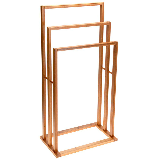 Suport pentru prosoape de baie BAMBUS, cu 3 brațe