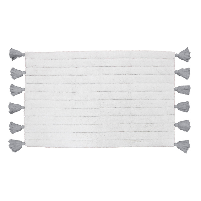 Covor de baie MINATIS, 100% bumbac, cu franjuri, 50 x 80 cm