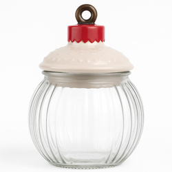 Borcan din sticlă cu motiv sărbătoresc, 1450 ml