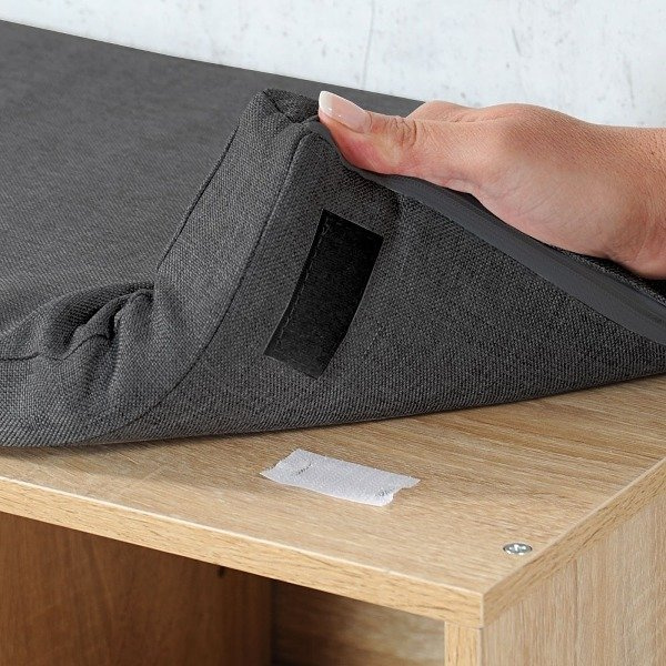 Organizator incaltaminte Kesper, Lemn/Textil, 10 compartimente, Maro