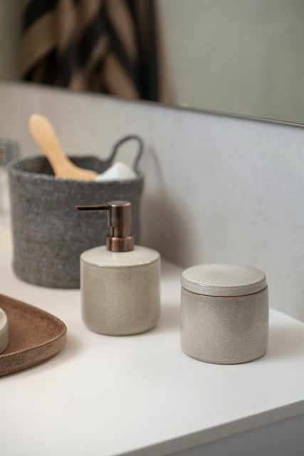 Recipient ceramic cu capac LUODE, Ø 10 cm