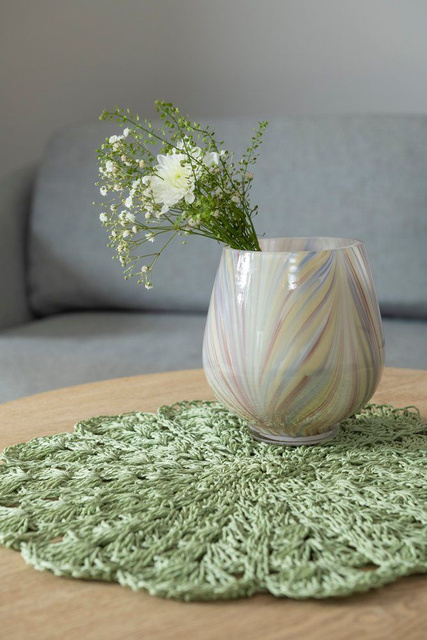 Vază din sticlă cu model TUULI, 14,5 cm