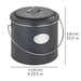 Coș de compost, 3 filtre de neutralizare a mirosurilor înlocuibile, 6 l, Nero, WENKO