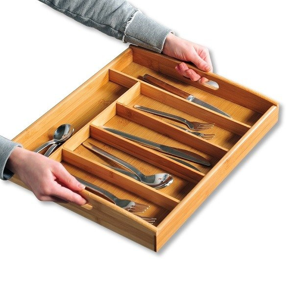 Insert tacamuri, organizator bambus pentru sertare, KESPER