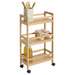 Carucior de bucatarie LINHA, 3 niveluri, din bambus