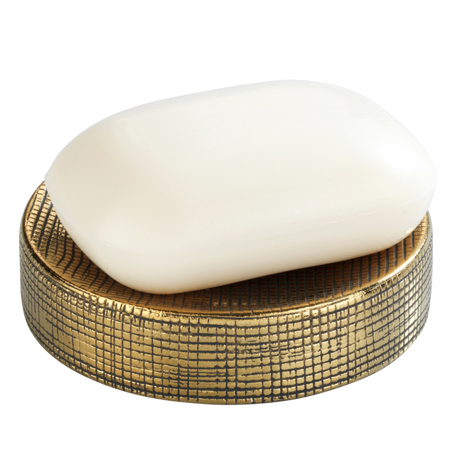 Săpuniera din ceramică RIVARA, auriu, WENKO