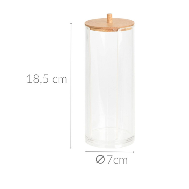 Organizator pentru dischete demachiante cu capac din bambus