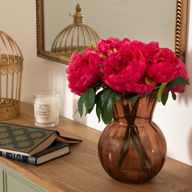 Buchet 4 bujori roz Bely înălțime 30 cm