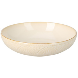 Placă adâncă din ceramică cu model canelat, Ø 20 cm