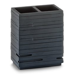 Recipient pentru periuțe de dinți și pastă SLATE, cu 2 compartimente, ZELLER