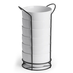 Set de 6 boluri cu suport, 800 ml