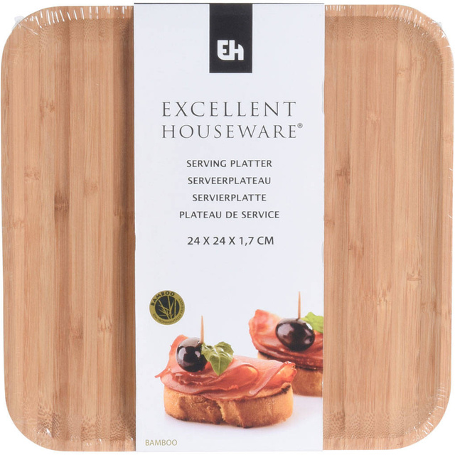 Tava din bambus, 17 x 17 cm