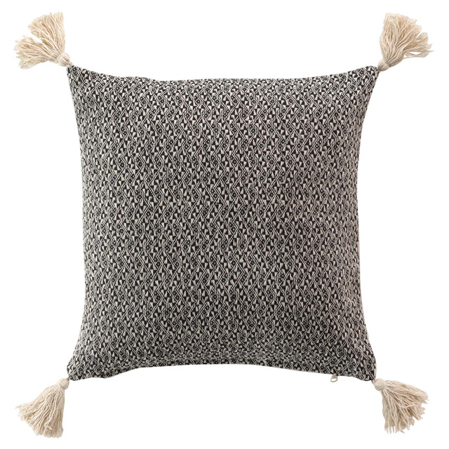 Perna decorativa pentru living JUNON, cu ciucuri, 40 x 40 cm