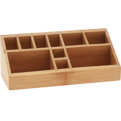 Organizator pentru cosmetice, din bambus, natural, 23 x 9 x 8.5 cm