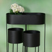 Set 3  suporturi pentru  flori Aurela, negru