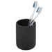 Suport periuta de dinti BELLUNO, ceramic, negru, Ø 8 cm, Wenko