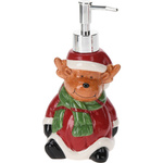 Dozator de sapun lichid, motiv Craciun, 19 cm