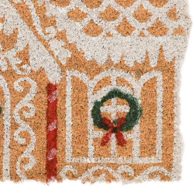 Covoare în formă de căsuță din turtă dulce, fibră de cocos, 59x39 cm, model 2