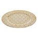 Suport pentru farfurie cu model geometric, auriu, Ø 33 cm