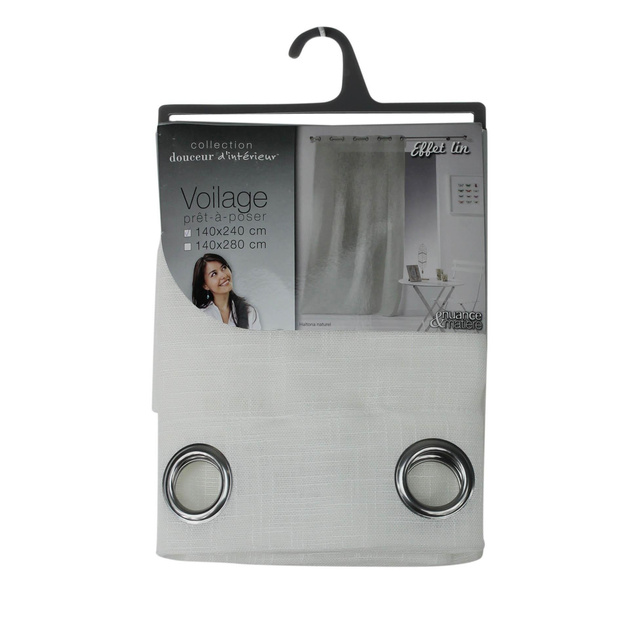 Perdea pentru living cu efect de in, 140 x 240 cm, HALTONA