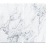 Plăci de protecție din sticlă MARBLE WHITE pentru aragaz – 2 bucăți, ZELLER, model 5