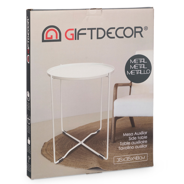 Masuta de cafea rotunda din metal, Ø 35 cm