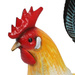 Figurină de grădină metalică a unui cocoș, 40 cm