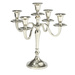 Candelabru cu cinci brațe, argintiu, 30 cm, model 2