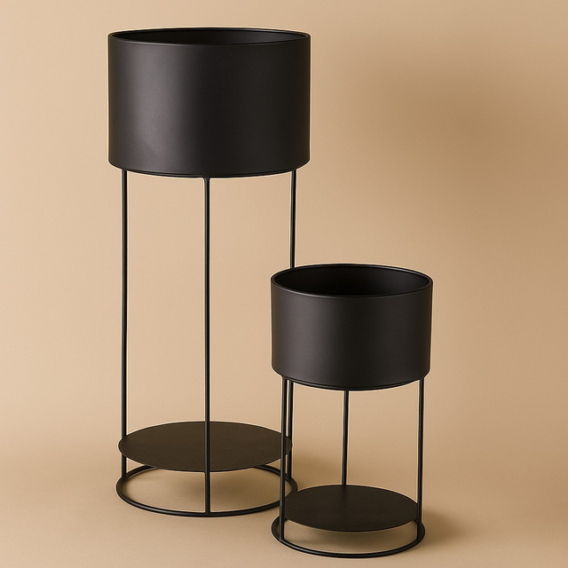 2 suporturi metalice OMEE, negru