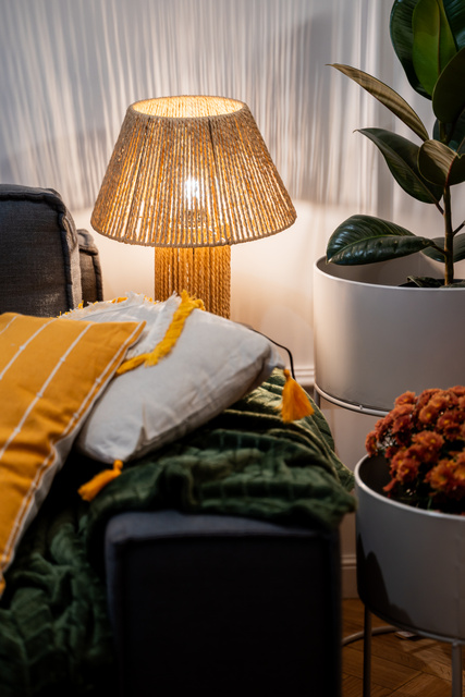 Lampă de birou boho ADRIA, înălțime 38 cm.