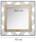 Oglinda de perete in cadru decorativ, 45 x 45 cm