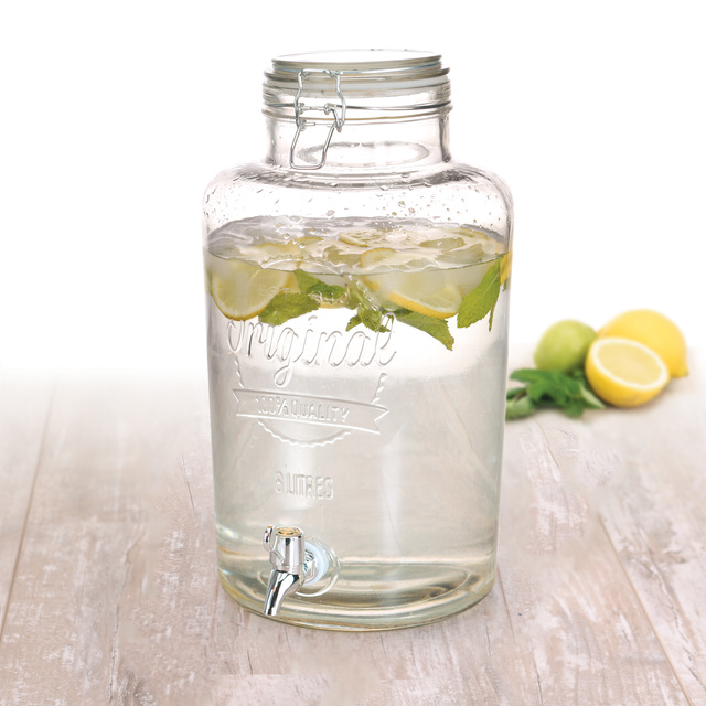 Borcan cu robinet și capac - distribuitor de băuturi Excellent Houseware, capacitate 8 l